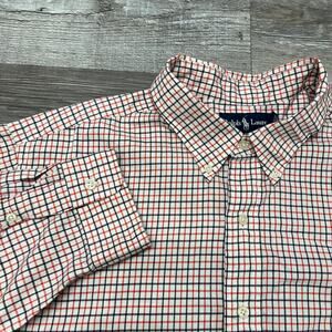 Vintage 2000s Ralph Lauren Mens 2XL Classic Fit Gingham Check Button Down Shirt